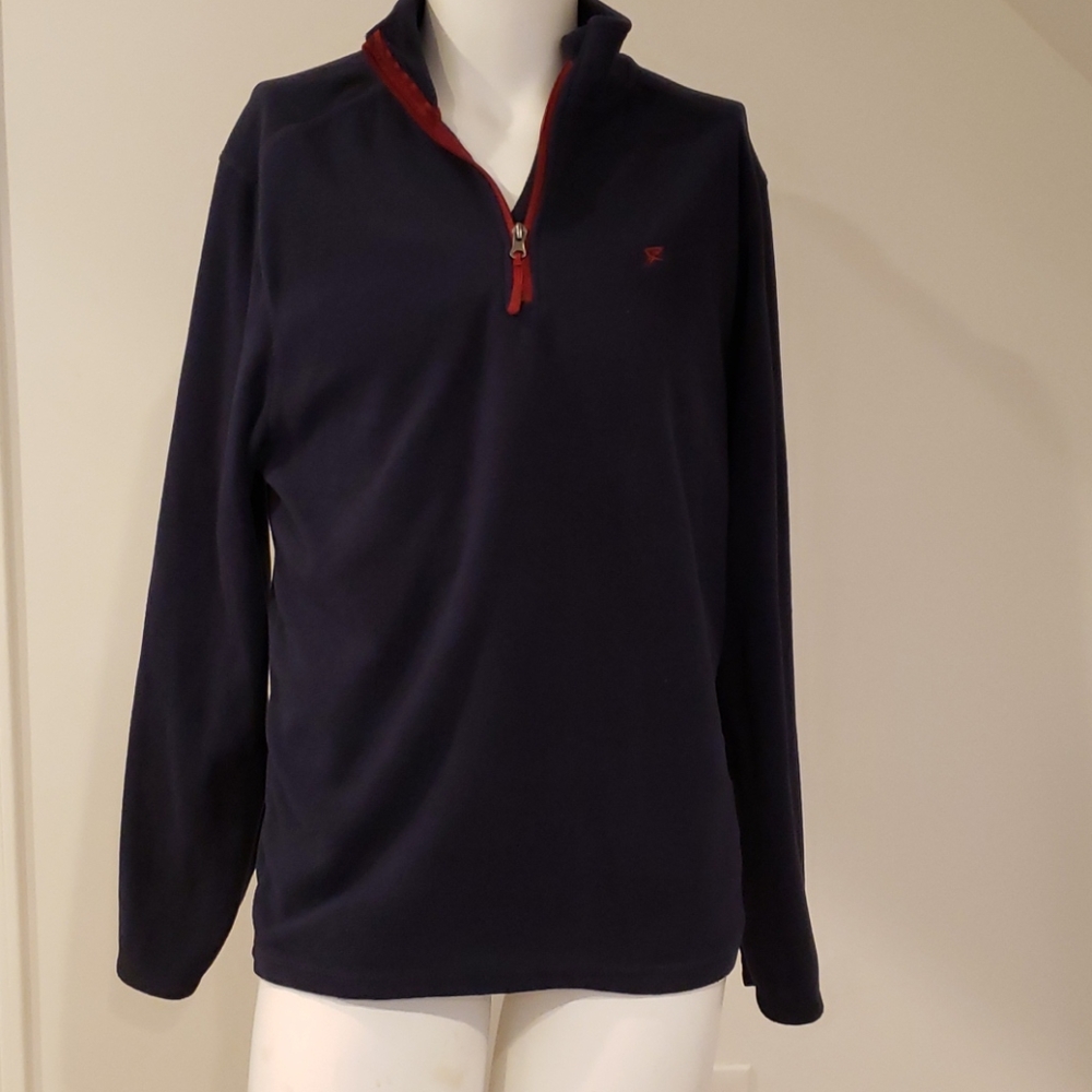 Workout navy blue used mens fleece size lg